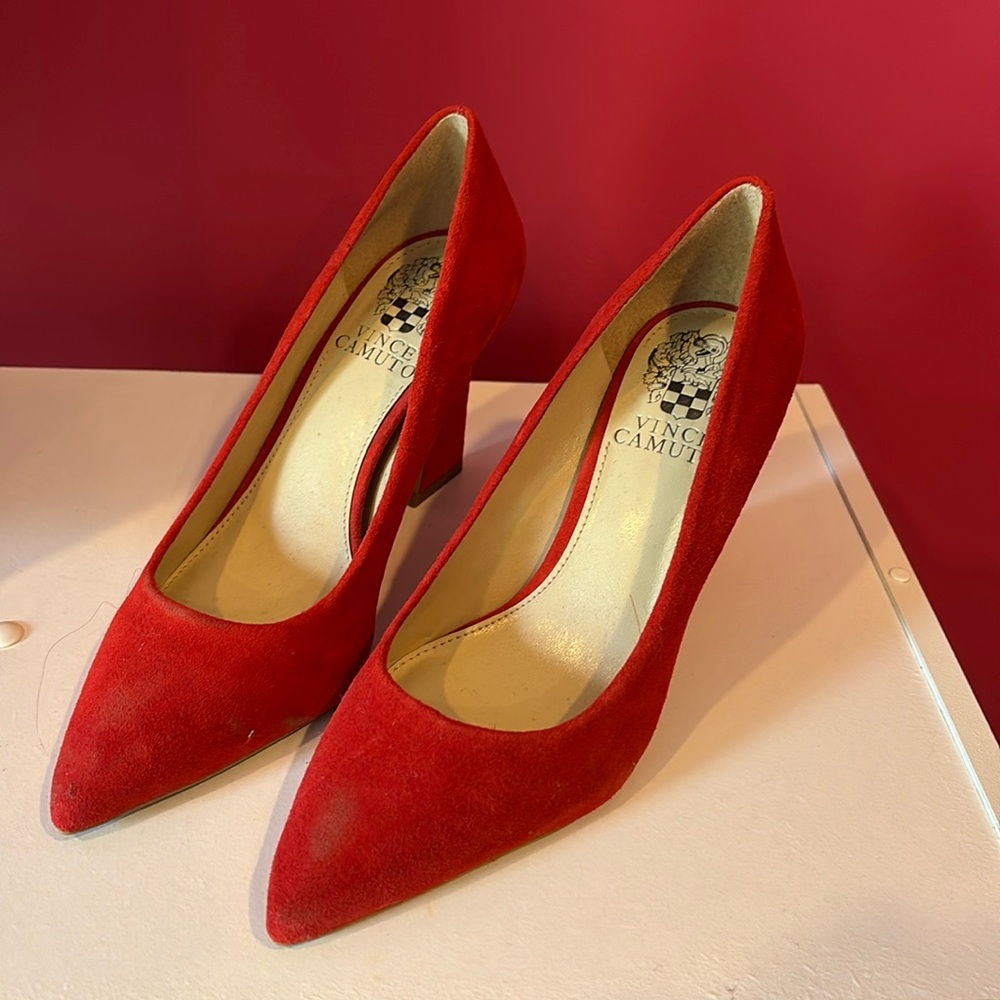 Vince Camuto red pumps
